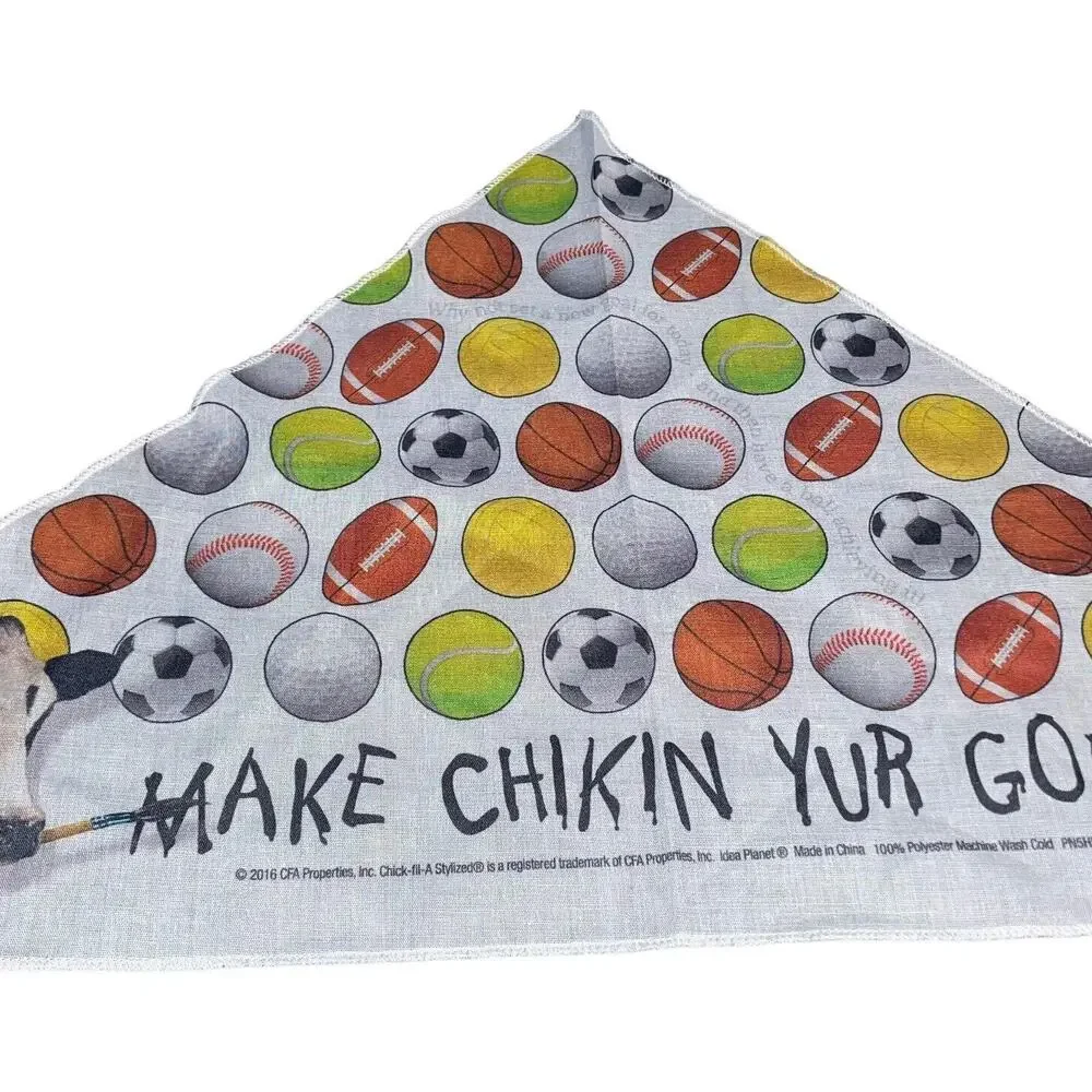 Chick-fil-A Dog Bandana Pup Pet 2016 Make Chikin Yur Goal Soccer Fast Food 26